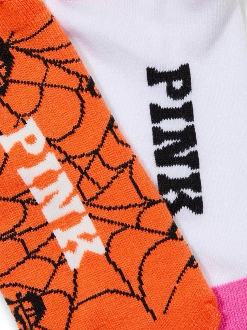 PINK Victoria's Secret Spider Halloween 2-Pack Crew Socks- New